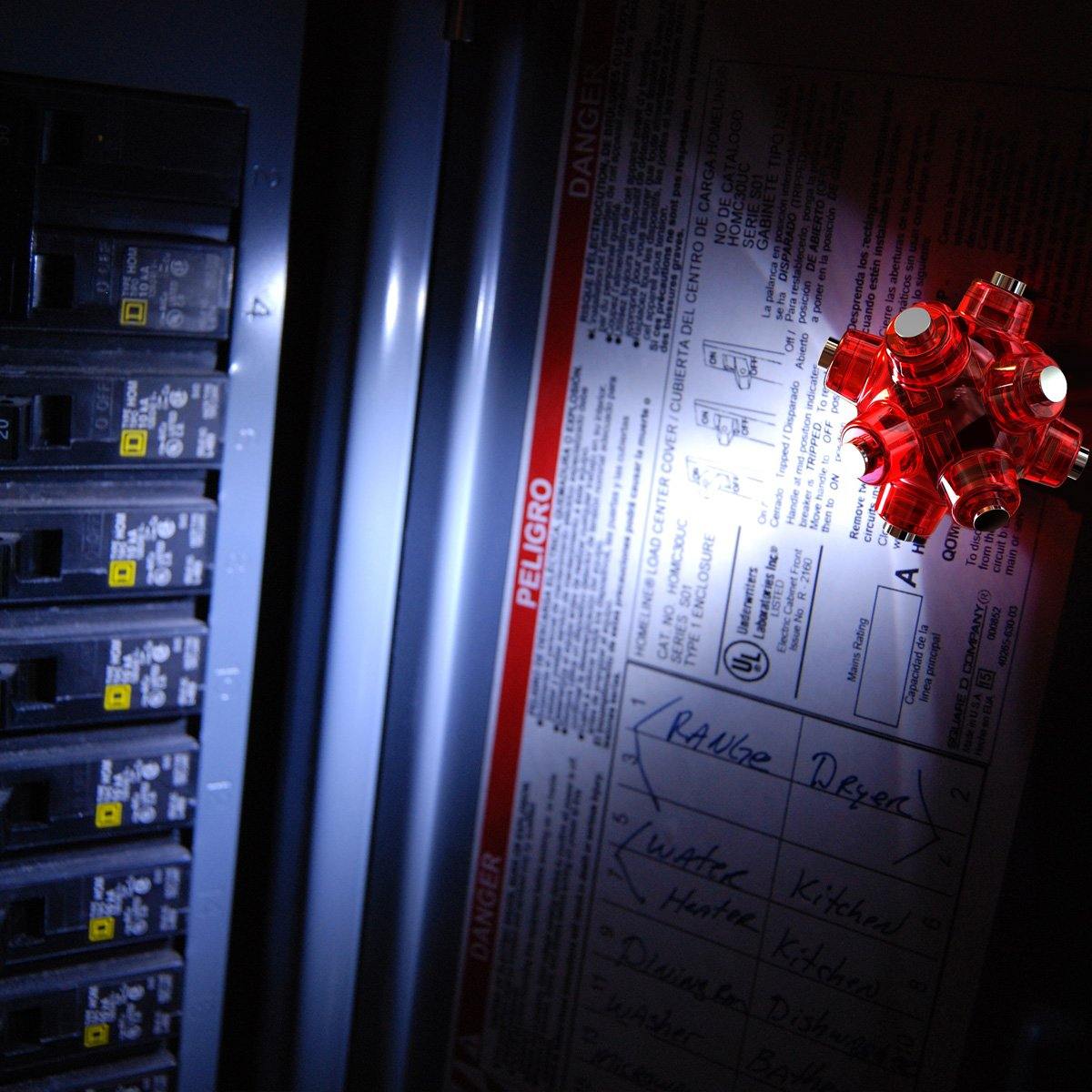 Light up circuit breaker panel at night | Magnetic Light Mine by STKR Concepts