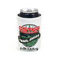 Koozie with 'STKR' branding and 'Trail Juice' text on a white background