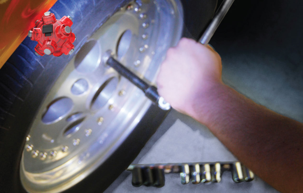 magnetic light mine use in roadside wheel and tire fix