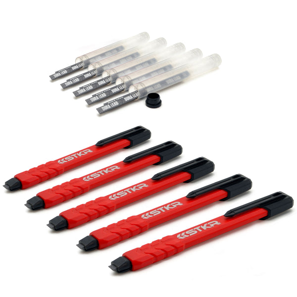 5 packs of Mechanical Carpenters Pencils and 5 packs of Dura Lead