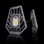 Side profile of TRiLIGHT 2.0 with one LED panel folded upright