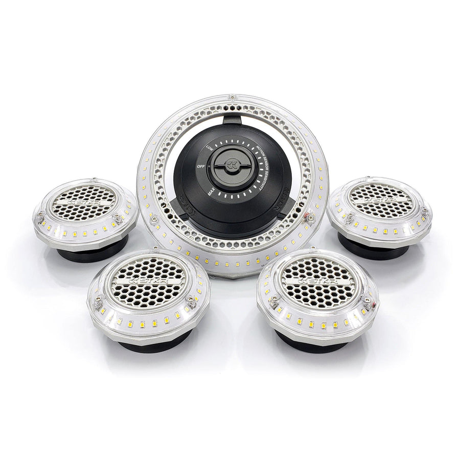 MPI - multi point, motion activated, garage ceiling lighting with 5 points of light by STKR Concepts